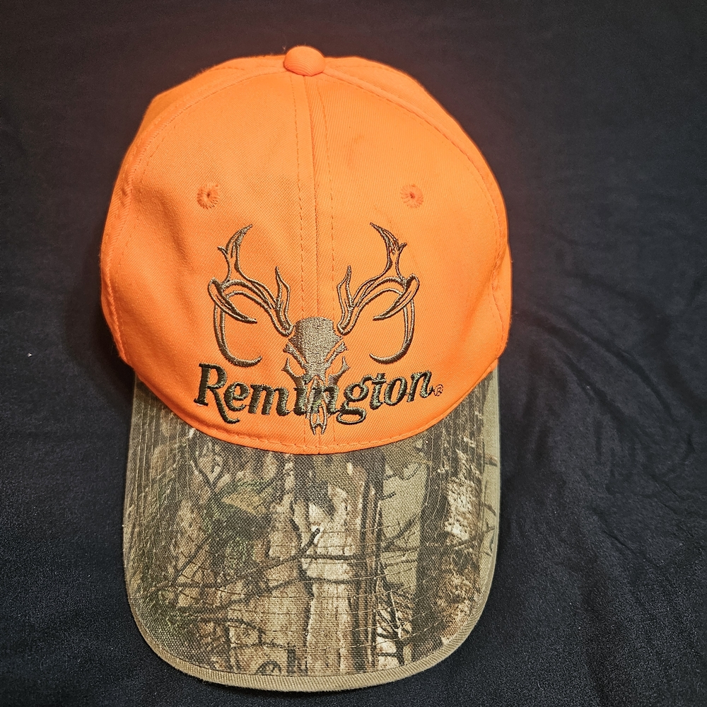 Remington Orange and Camo Cap